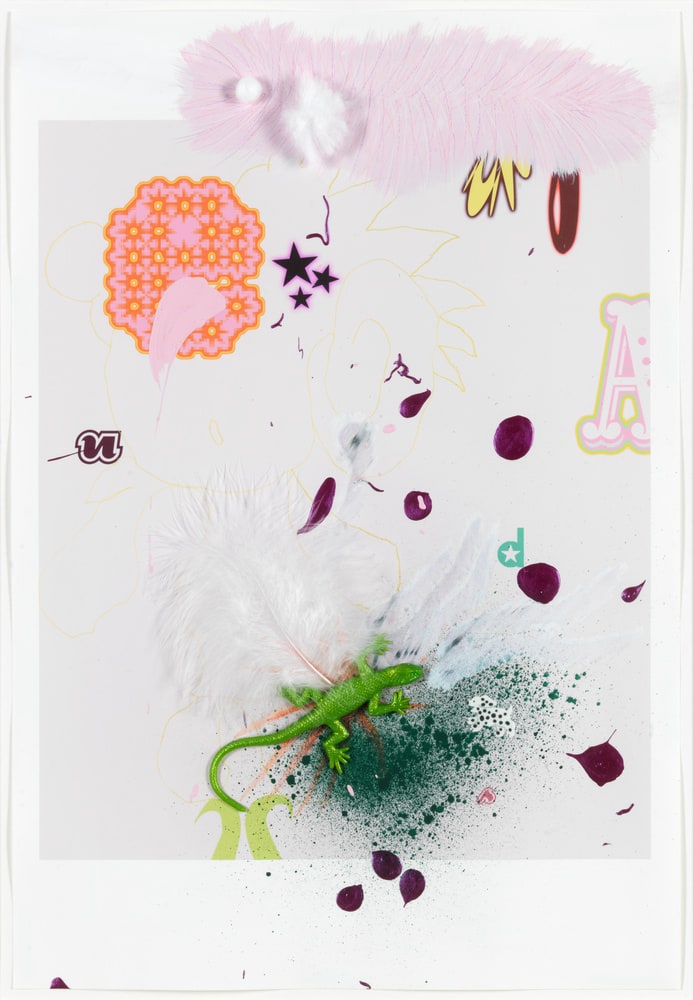 Sans titre (pink with lizard)