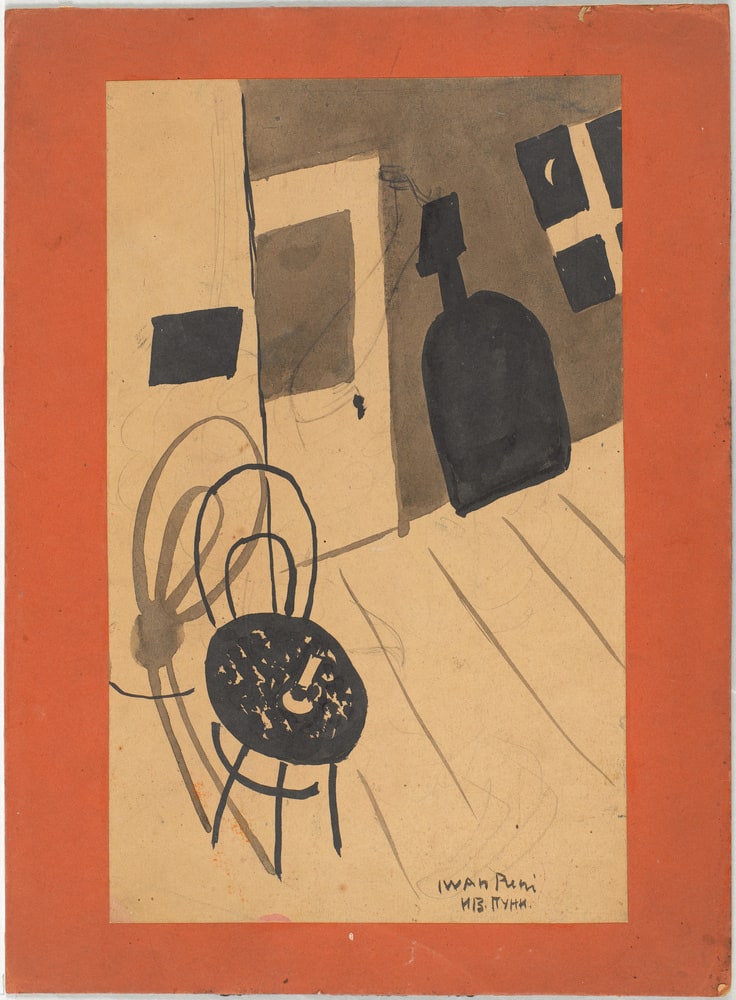 Chaise et boîte à violoncelle