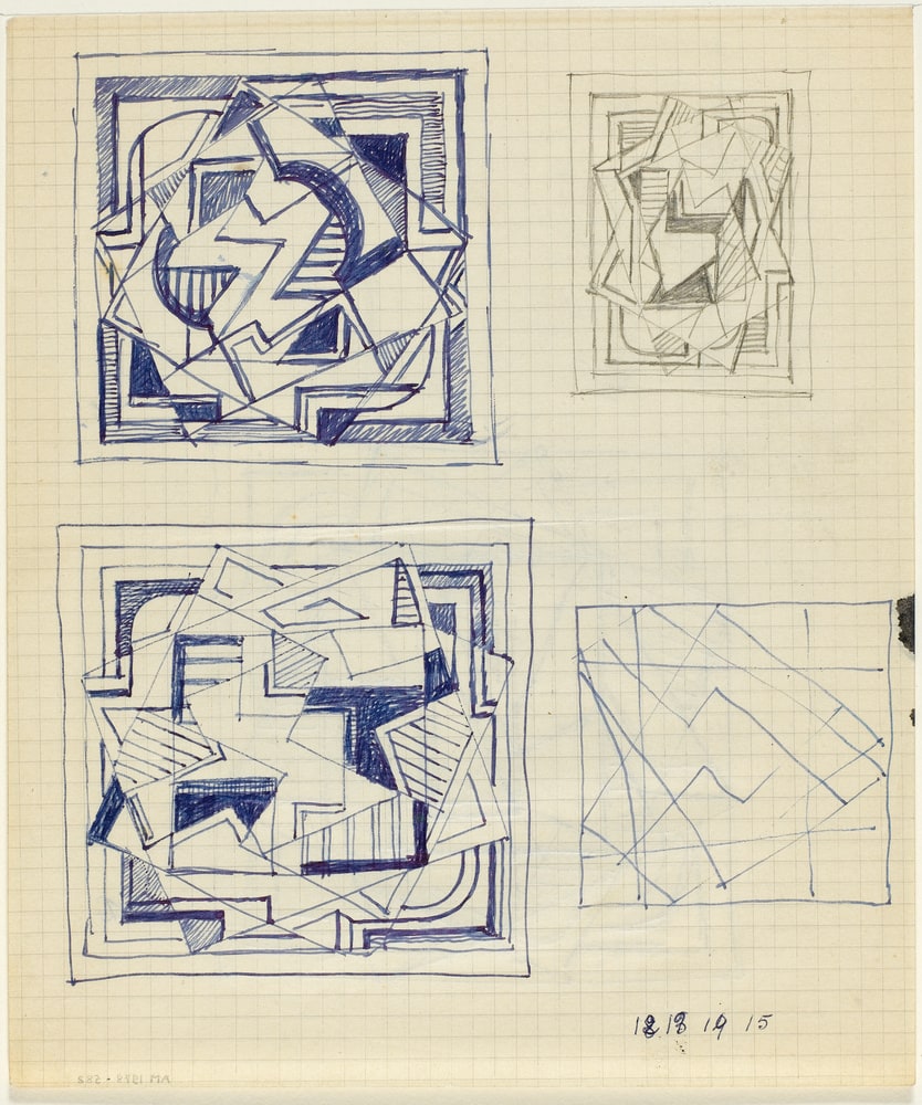 4 études de compositions avec translations de plans