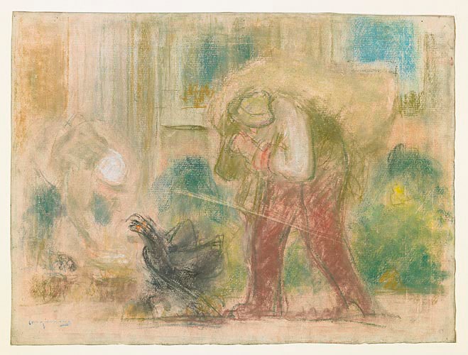 La poule effrayée