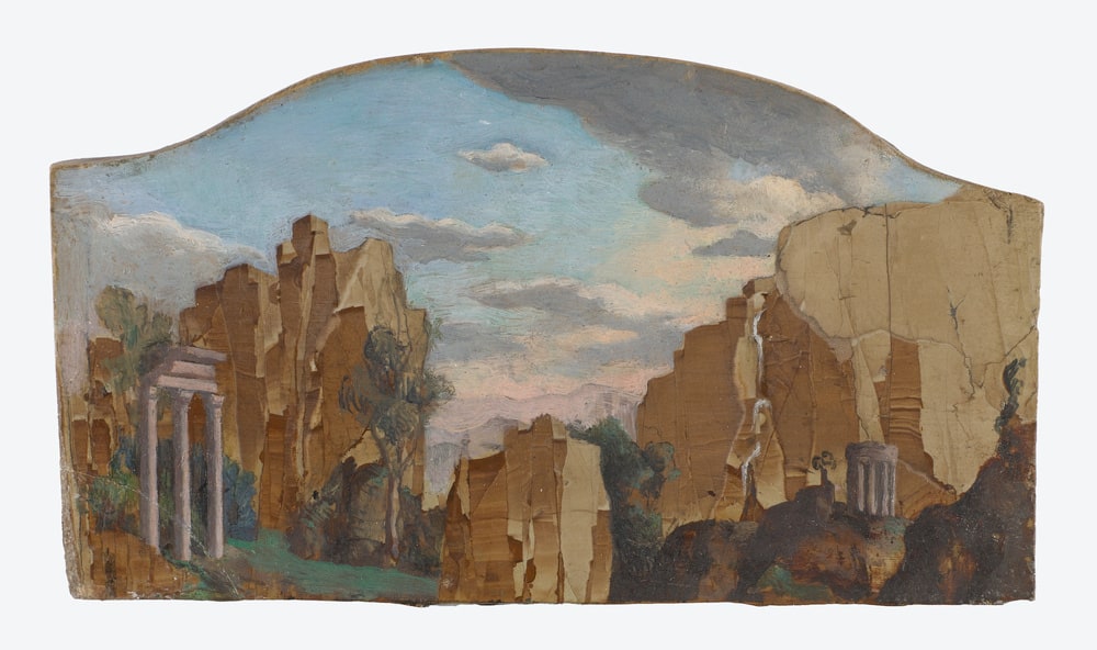 Paysage aux ruines antiques