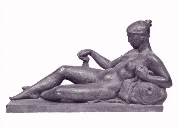 Baigneuse couchée