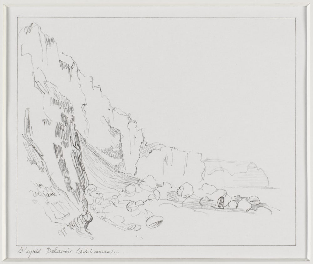 Les Falaises de Pourville d'Eugène Delacroix