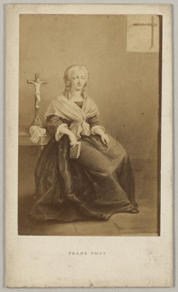 Reproduction d'un portrait dessiné de Marie-Antoinette à la Bastille