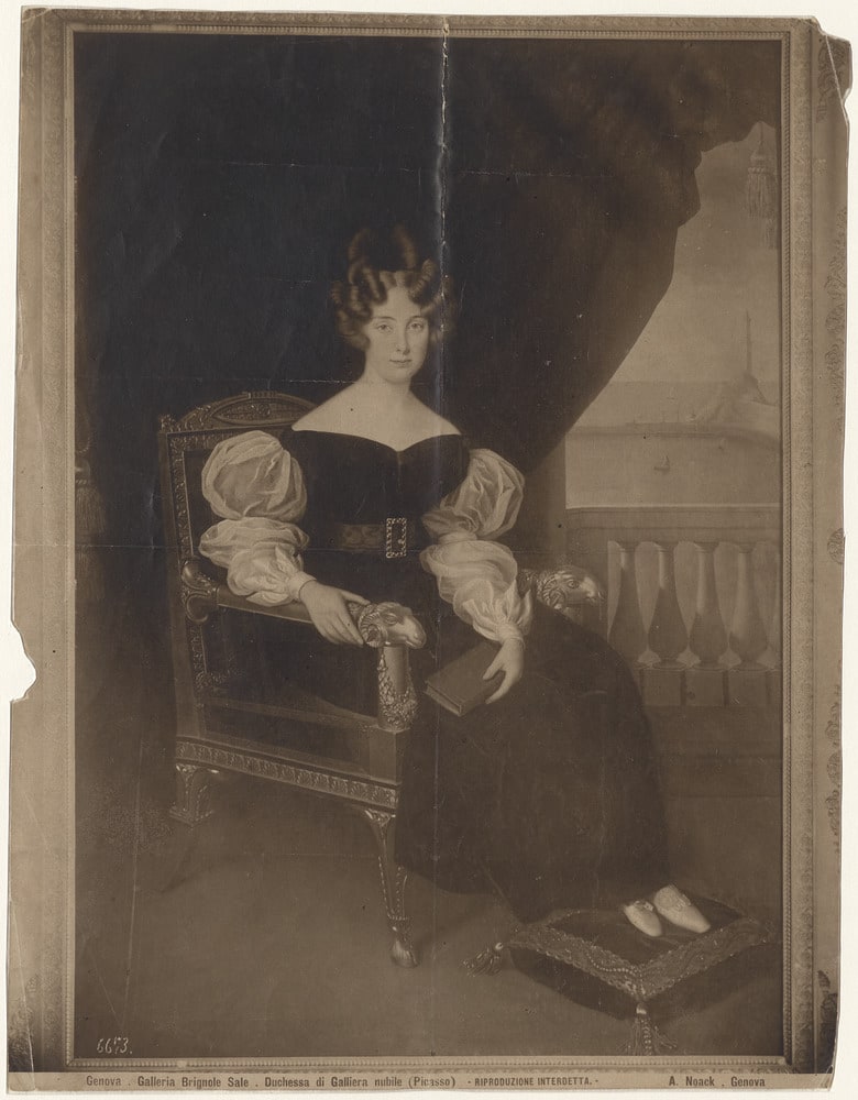 Huile sur toile "Portrait de Maria de Brignole-Sale, duchesse de Galliera" de Matteo Picasso, Palazzo Rosso de Gênes