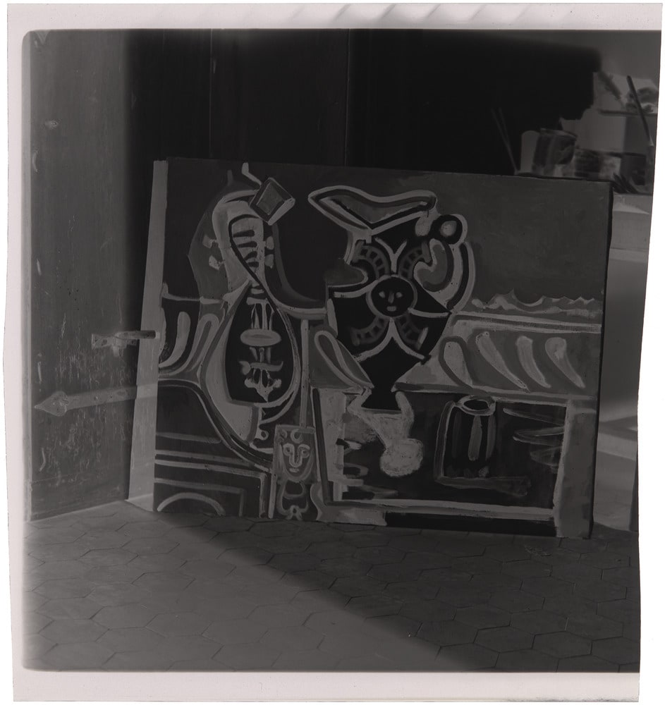 Huile sur toile "Nature morte au buffet", château de Vauvenargues