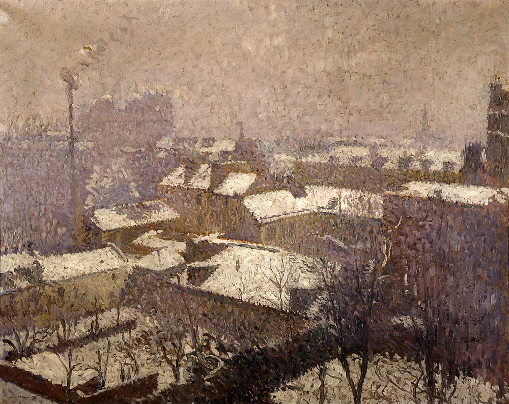 Toits de Paris sous la neige