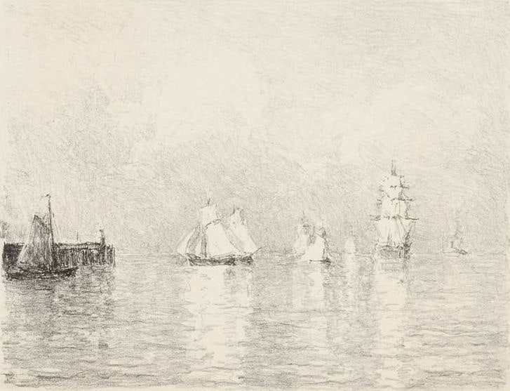 Frühmorgen an der Elbemündung (Töt le matin à l'embouchure de l'Elbe)
