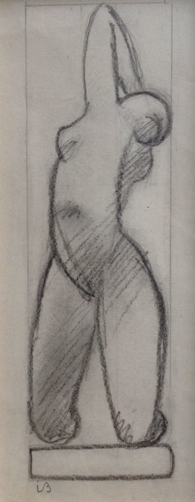 Nu féminin, projet de sculpture