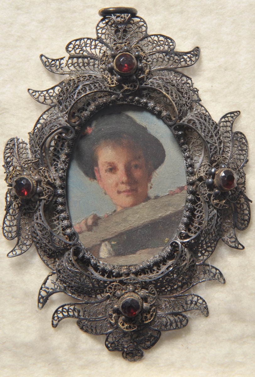 Tiroler Mädchen. Miniatur aus der Sammlung Loewe