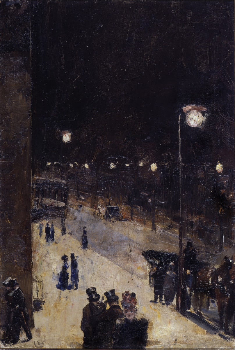 Berliner Straße bei Nacht