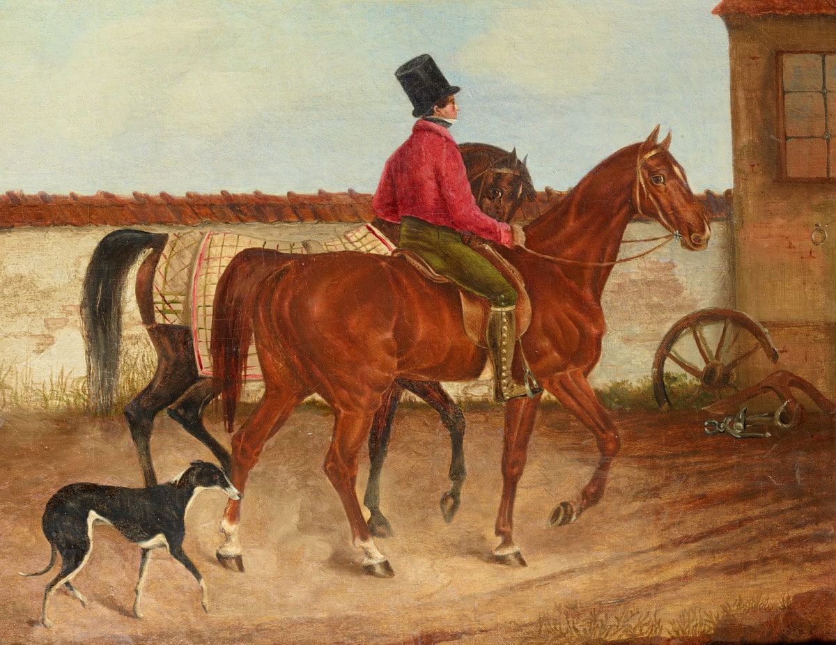 Pferdeführender Reiter und Hund (nach Franz Krüger)