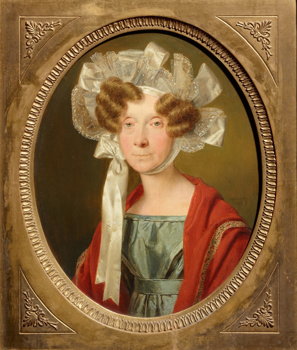 Porträt einer Dame mit Spitzenhaube