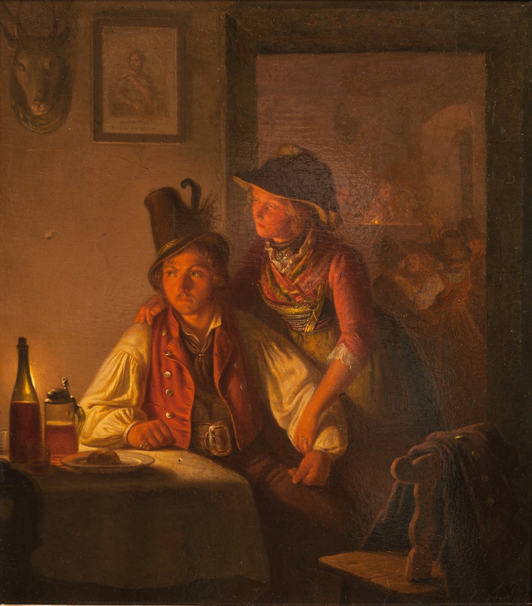 Der Schmollende. Tiroler Wirtshausszene