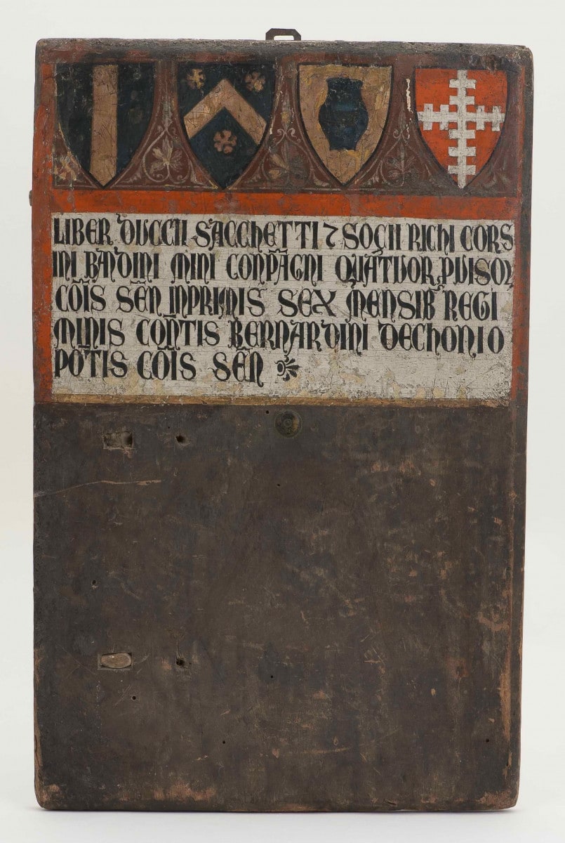 Deckel des Sieneser Amtsbuches (Biccherna) für 1294