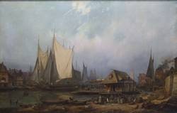 Eine Flusshafenstadt