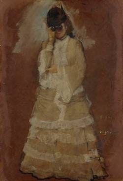 Dame mit Fernglas