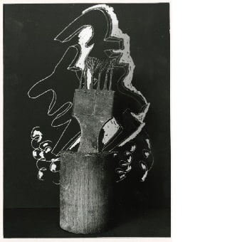 Pinsel vor Cliché-verre 60, aus der Serie: Metastasen