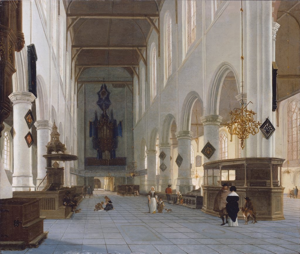 The Interior of the Oude Kerk in Delft