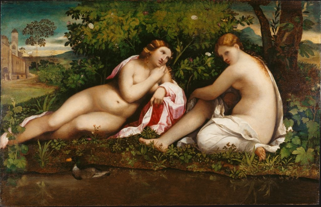 Two Resting Nymphs