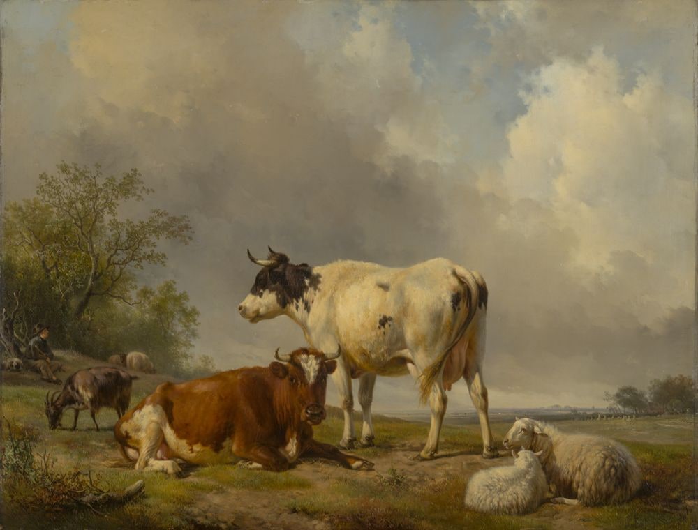 Landschaft mit Vieh