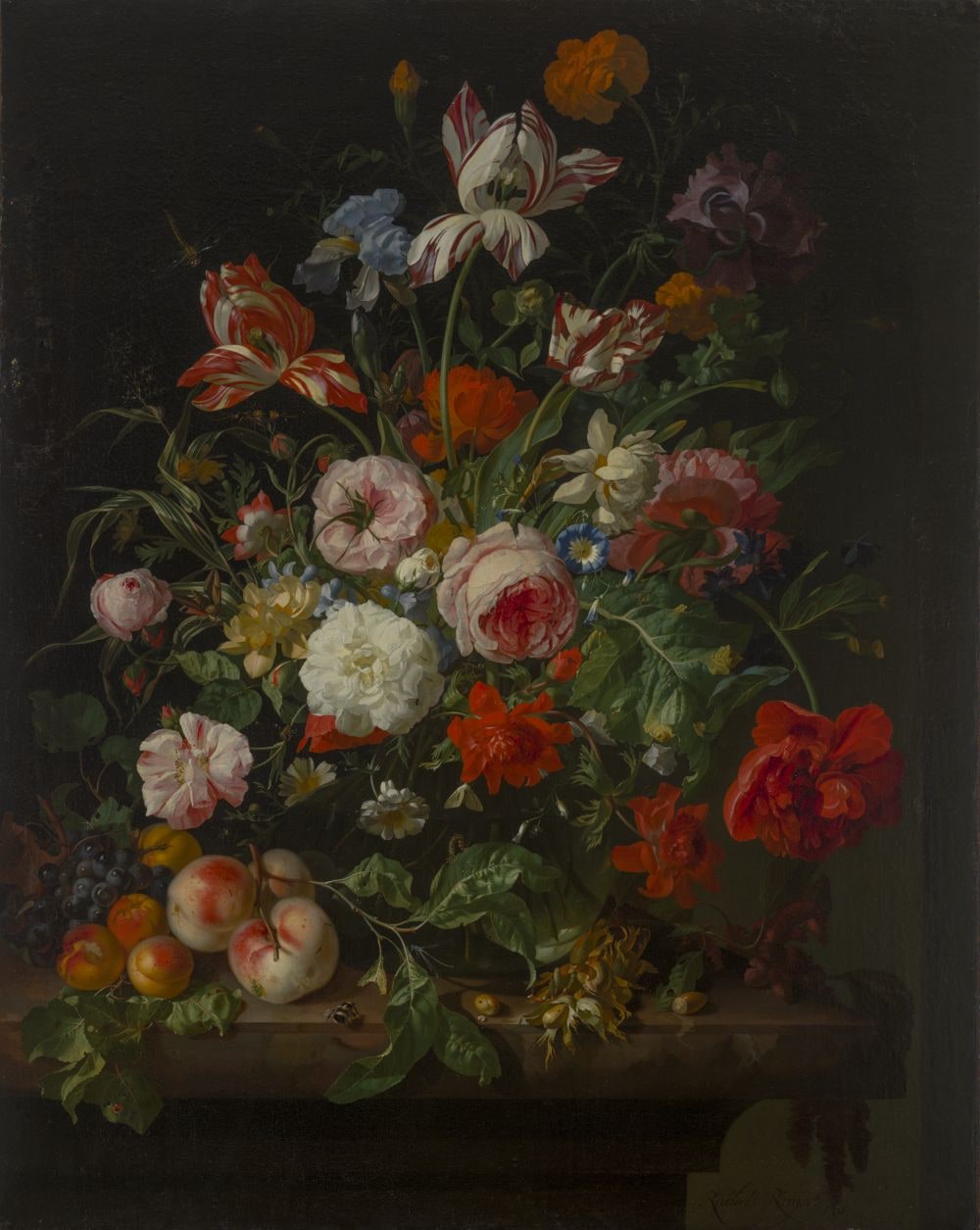 Stillleben mit Blumen und Früchten