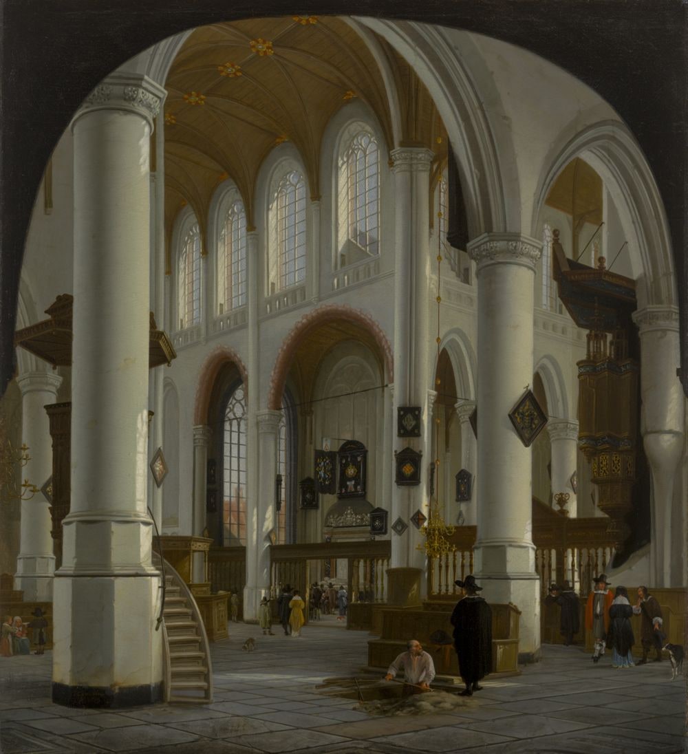 Inneres der Alten Kirche in Delft
