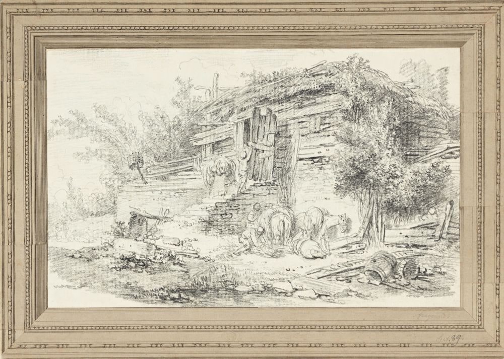 Landschaft mit verfallener Hütte