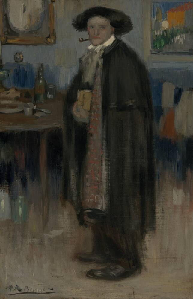 Mann mit Pelerine