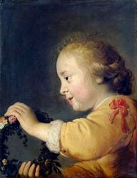 Ritratto di bambina con ghirlanda