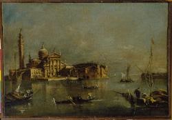 Veduta dell'isola di San Giorgio Maggiore con la punta della Giudecca a Venezia