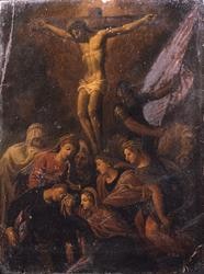 Crocifissione di Cristo con la Madonna, le pie donne e un soldato