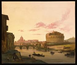 Veduta del Tevere presso Castel Sant'Angelo a Roma
