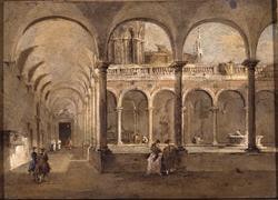 Veduta del chiostro dei Frari a Venezia