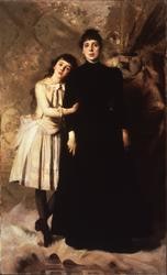 Ritratto di Maria Gallavresi con la madre Alma Carminati