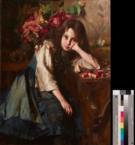 Ritratto della figlia Irene (Ragazza con rose)