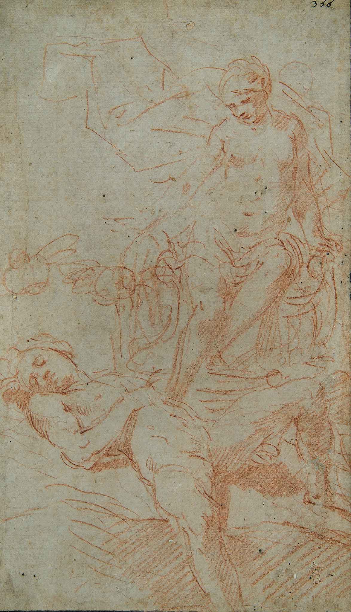 Studio per Venere sul carro e Adone giacente