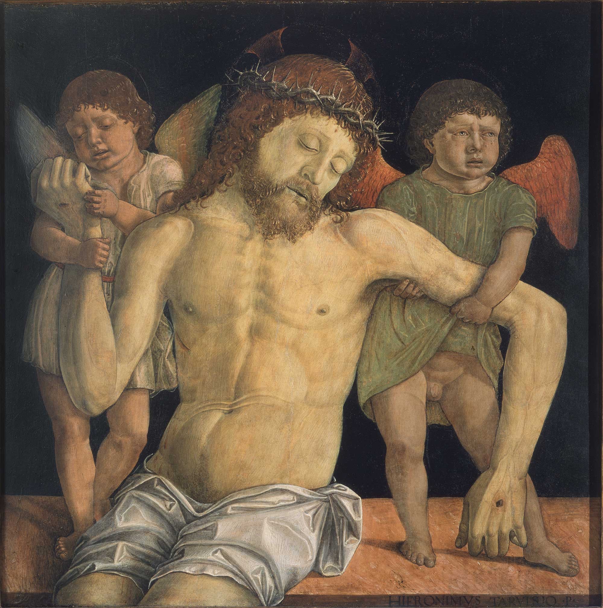 Cristo morto sostenuto da due angeli