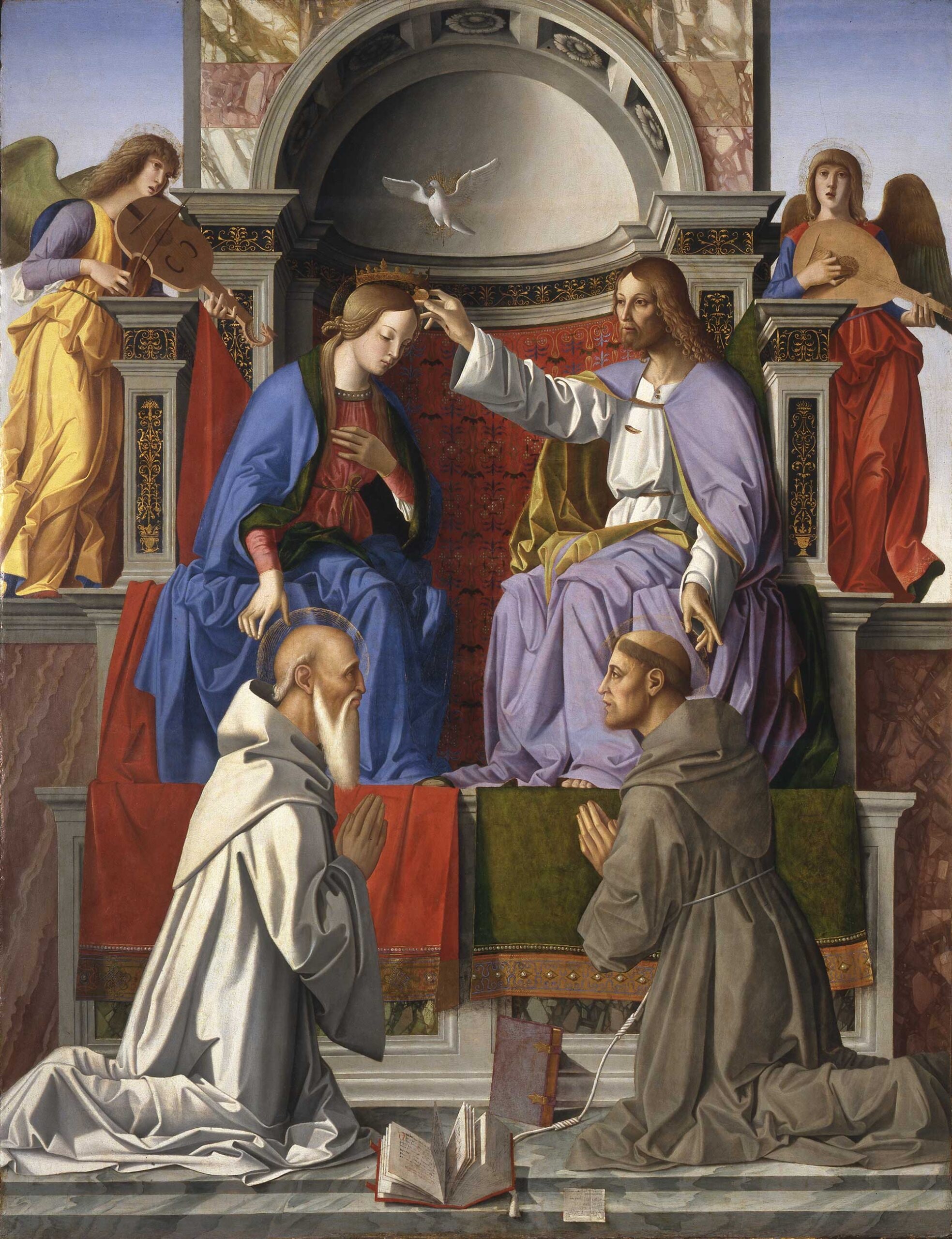 L'incoronazione della Vergine con i Santi Francesco e Benedetto