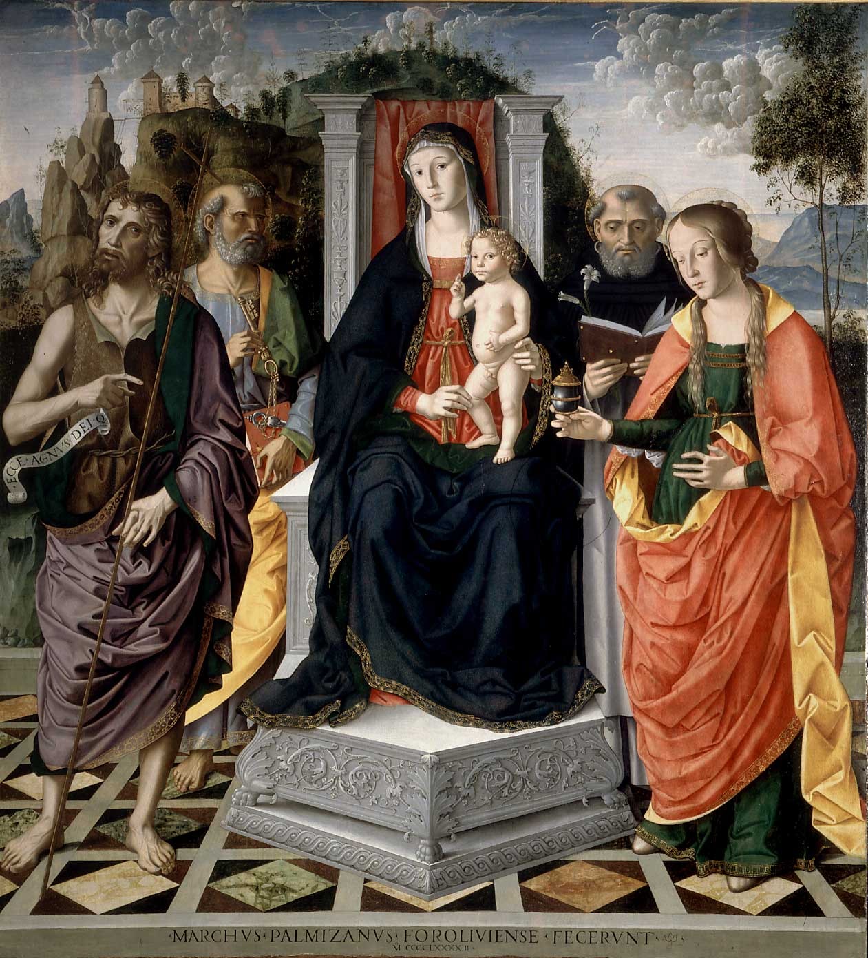 Madonna con Bambino in trono con San Giovanni Battista, San Pietro, San Domenico e Santa Maria Maddalena