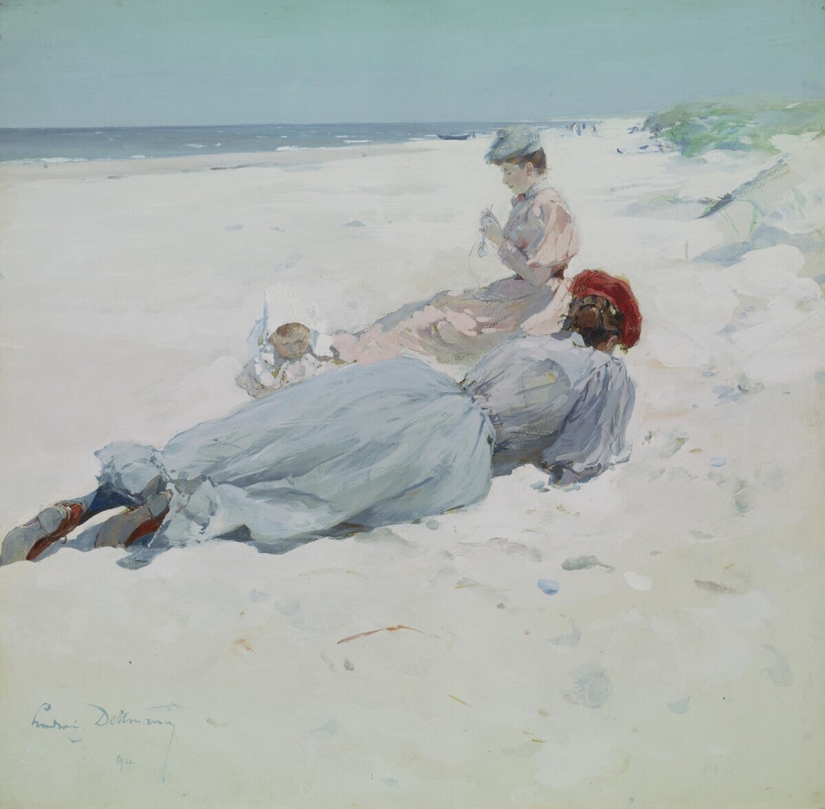 Women with a Child on the Beach