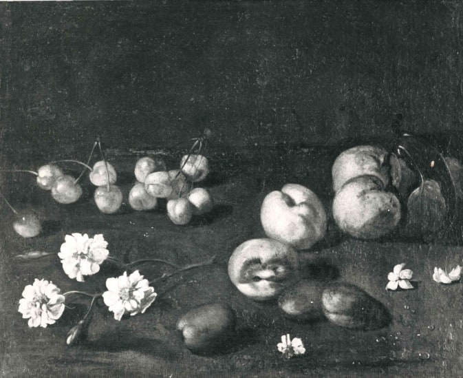 Natura morta con fiori e frutta