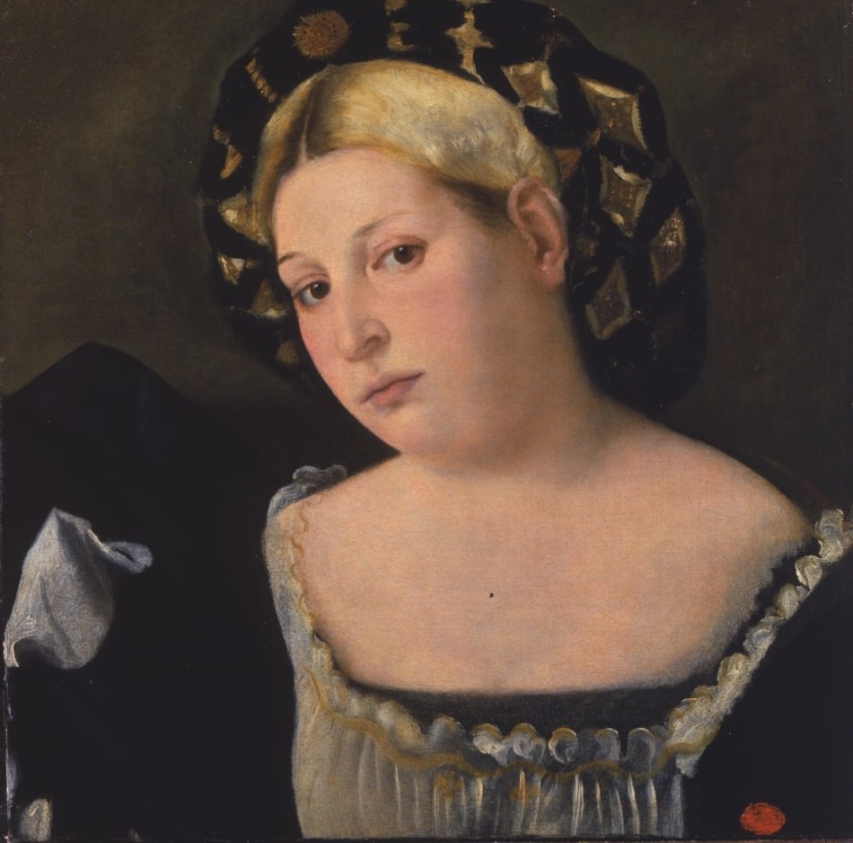 Portrait of a Woman with “Balzo” Hairstyle