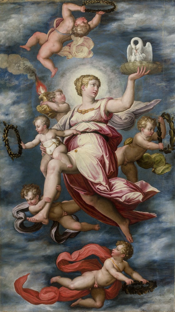 Le Virtù e putti con tabelle