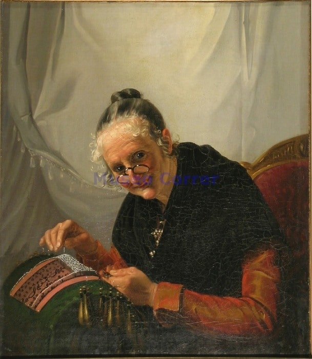 Ritratto di merlettaia al tombolo