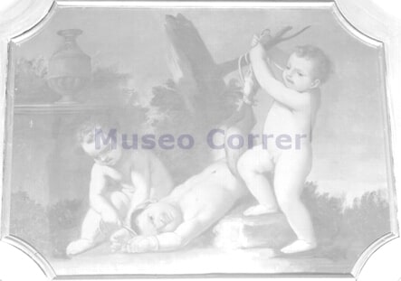 Due putti che percuotono un faunetto