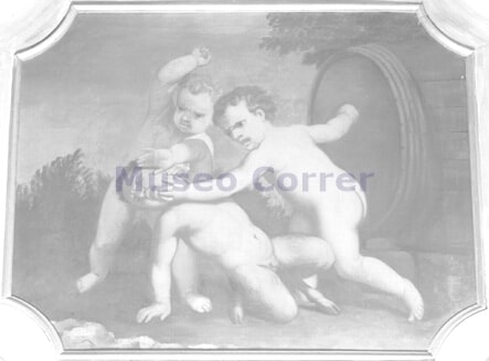 Due putti che legano un faunetto