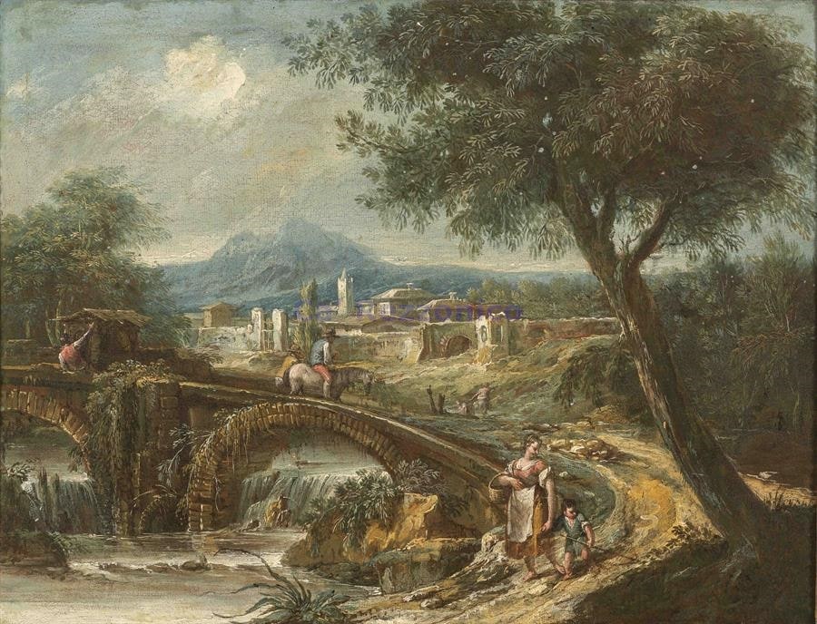 Paesaggio con ponte