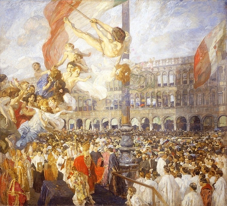 L'inaugurazione del campanile di San Marco