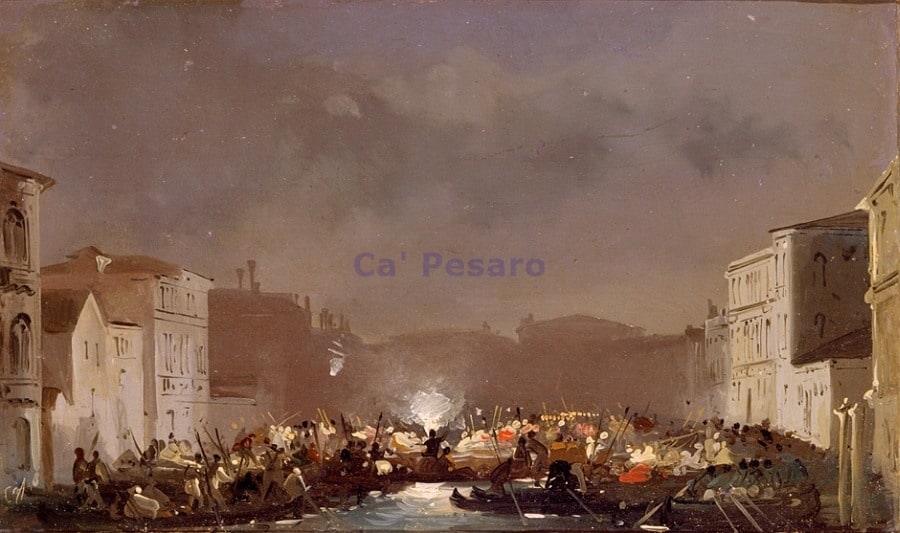 Venezia - Fuochi di bengala sul Canal Grande